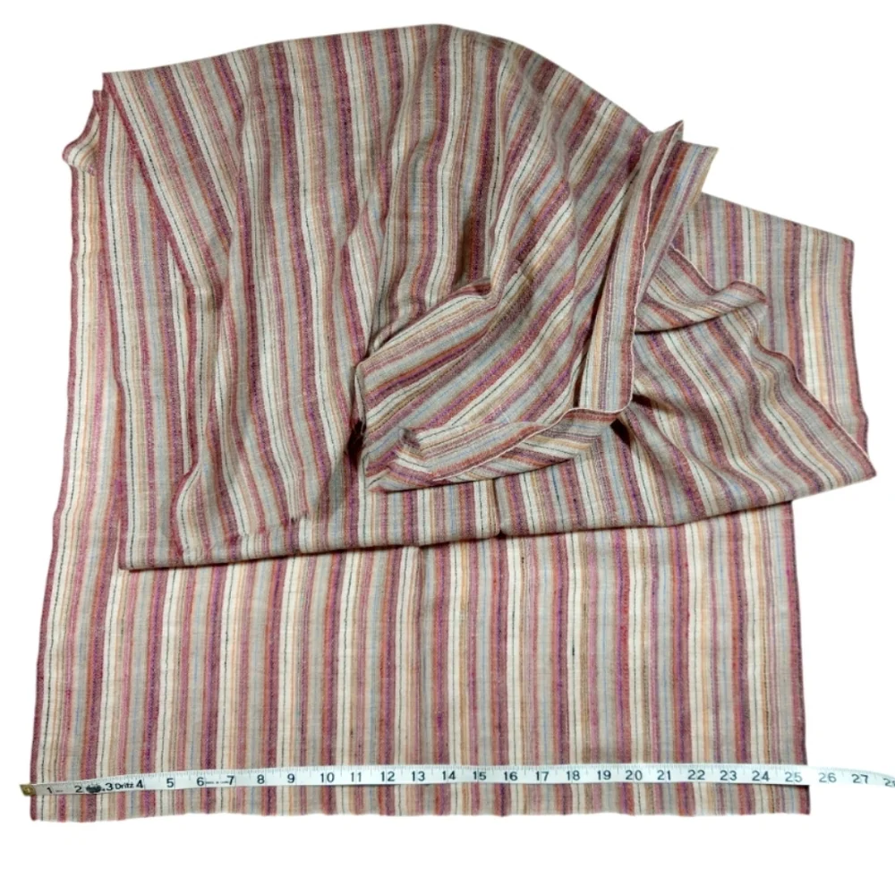 Cashmere Long Scarf Shawl Unisex Stripes Multicolor